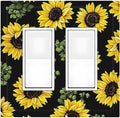 Decorative Outlet Covers Floral Sunflower Plants Flowers 2 Gang Double Gfci Rocker Electrical Wall Panels Light Switch Cover Plate For Bed Room Farmhouse Decor