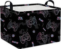 Rectangular Game Basket,Kids game storage basket,Storage Baskets with Handles,nursery game room baskets,Toy Storage Bin Organizer,Gift Bins(Cute game)