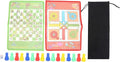 Snake and Ladder Flying Chess Set 2 in 1 Portable Family Board Game Non Woven Fabric Lightweight Durable Plastic Pieces Colorful Board for Kids Adults Indoor Outdoor Fun
