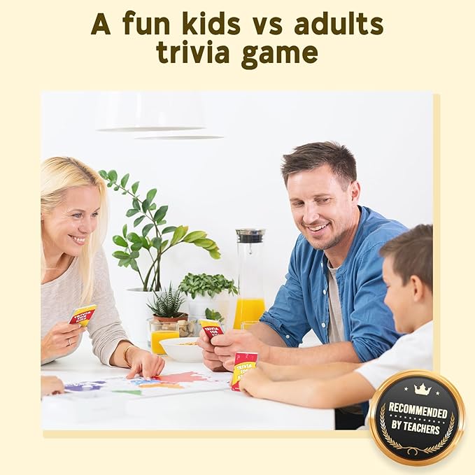 Who Knows More? Kids or Adults, The Ultimate Trivia Game for Kids, Teens and Adults - A Fun Family Party Game
