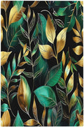 Light Switch Cover Plate Vintage Dark Green Vine Leaf Golden Plants 1 Gang No Device Blank Electrical Wall Plates Faceplate Decorative Switch Plate for Bed Room Cabin Decor