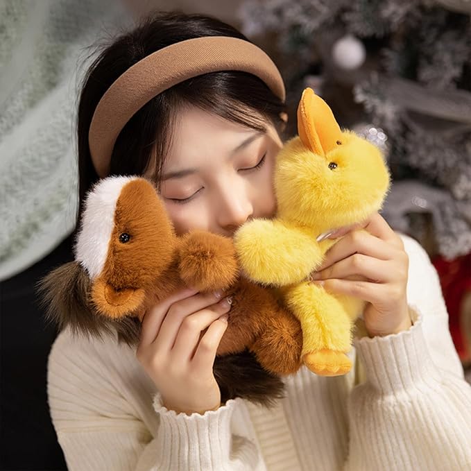 PEACH CAT Horse Stuffed Animal 7.8" Cute Plushies Small Plush Toys Gifts for Kids Brown