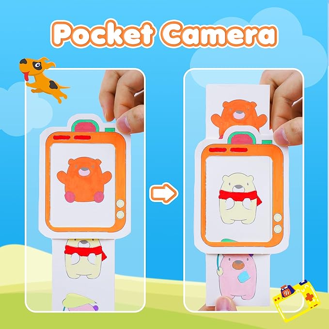 YPLUS Pocket Paint with Water Book for Toddler, Art Activities Craft Toys Watercolor Painting Paper for Kids, Gift for Kids Ages 1-3, 2-4, 4-6,Drawing with Brush - Monsters