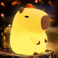 YR YRHH-PET Orange Capybara Cute Night Light, LED Squishy Novelty Capybara Lamp, Food Grade Silicone Dimmable Nightlight, Boys Girls Funny Capybara Light, Light Up Capybara Gifts, Room College Décor