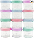 WeeSprout Baby Food Storage Glass Jars w/Lids (4 oz, 12 Pack) Pastel Variety, Snack, Reusable Small Containers, Fridge or Freezer, Microwave & Dishwasher Safe, Essentials for Infants