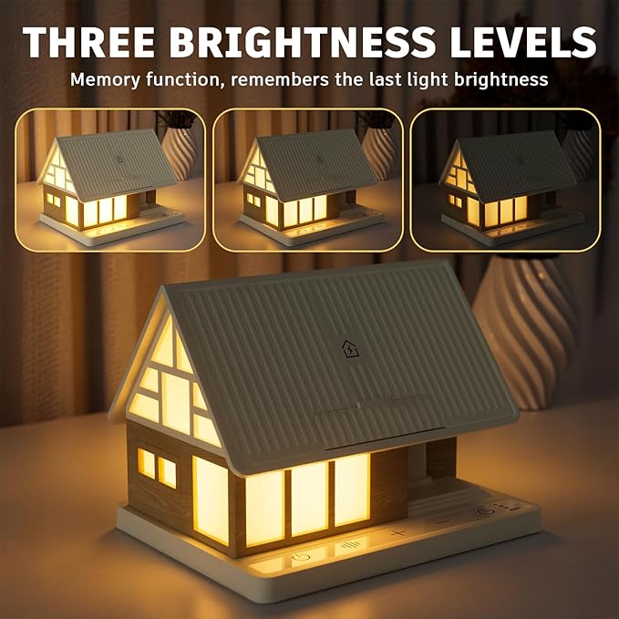Bedside Lamp with Wireless Charging Station, White Noise Sound Machine 7 Sleep Aid with 30/60/90min Timer, 3-Level Brightness Touch Lamp Night Light for Nightstand, Bedroom, Gift for Kids, Mom