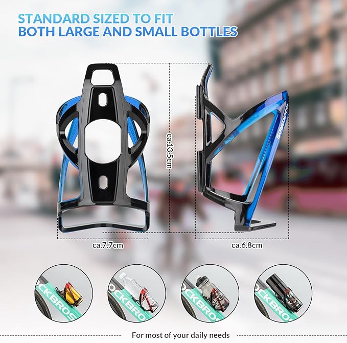 ROCKBROS Bike Water Bottle Holder Ultra-Light Bicycle Bottle Cages with Screws Tool, Universal Bike Cup Holder Rack for Road MTB Bikes…