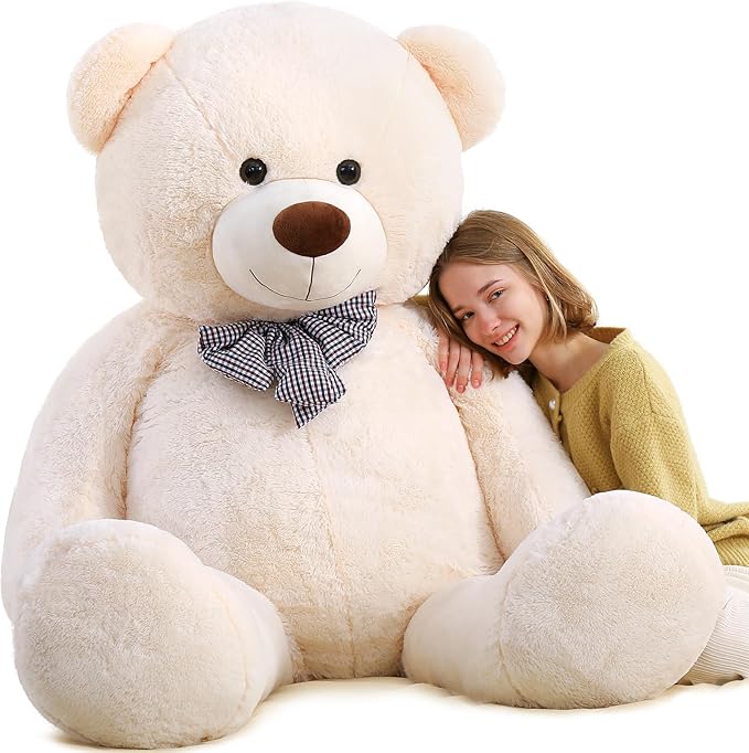Toys Studio 71 inch Extra Large Teddy Bear Jumbo Plush White Toy Big Polar Bear Stuffed Animal Lifesize Gift Decorations for Girlfriend Girls Women Wife Christmas Birthday Valentines Day