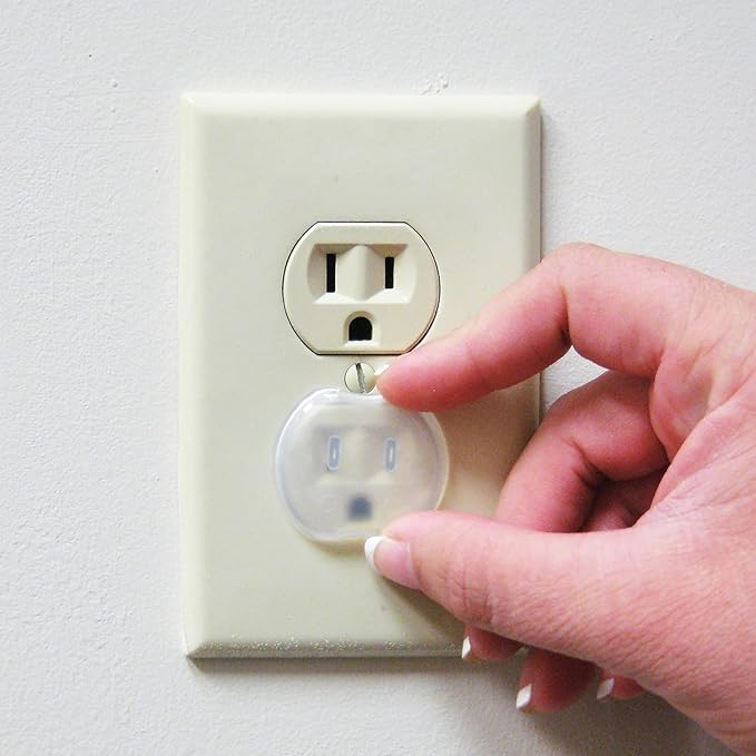 Dreambaby Plastic Baby Safety Outlet Plug Covers - 48 Pack - Outlet Covers Baby Proofing