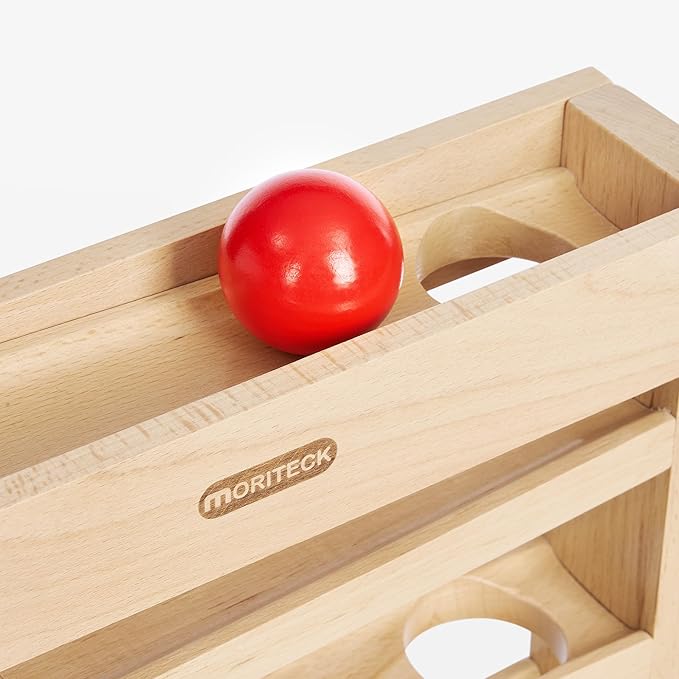 Montessori Ball Drop Toy, Wooden Ball Tracker, Early Developmental Pound Toys for Toddlers for 1-3 Year Old, Boys Girls Baby Birthday Gift