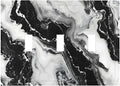Ink Painting Marble Black White Abstract Luxurious Print Decorative Switch Plates 3 Gang Wall Plate Triple Toggle Light Switch Cover Faceplate Electrical Wall Panels for Kitchen Office Decor