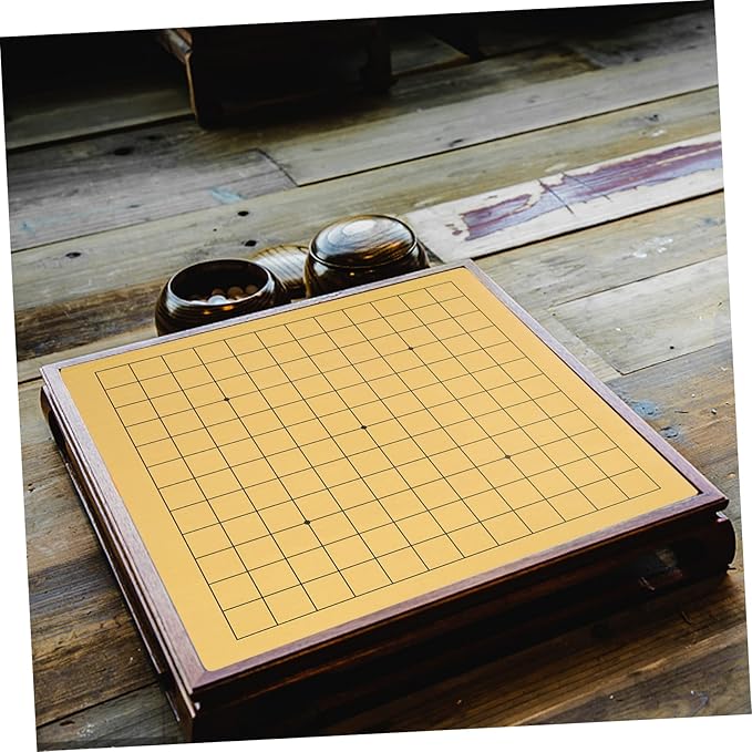 INOOMP 2Pcs Double-Sided Wooden Go Chessboard Set for Boys and Girls and Adults Portable Folding Go Game Board Educational Accessories for Travel and Family Fun