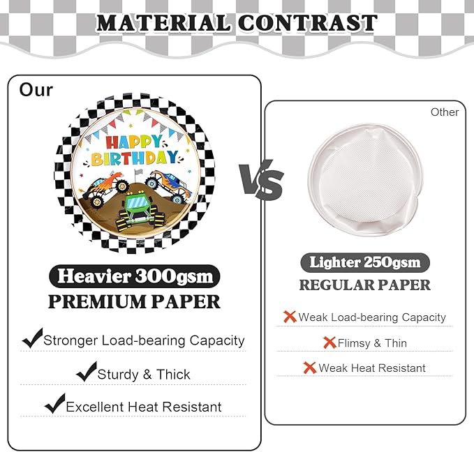 300 Pcs Truck Plates and Napkins Tableware Set, Plates Napkins Cups Straws and Forks Sets, Truck Birthday Decorations, Party Supplies, Serves 50 Guests