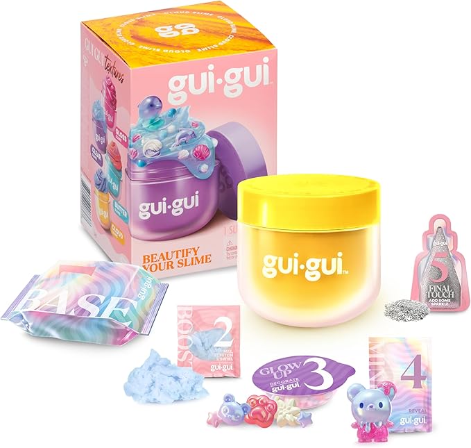 GUI GUI Slime Kit - Scented 2-Pack Bundle, Butter & Cloud, 5 Step DIY Process to Customize Your Ultimate Glow-Up, Resealable and Reusable Container, ASMR Experience, Slime Making Kit
