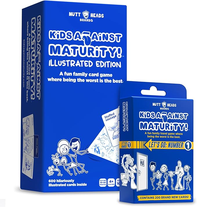 Kids Against Maturity: Funny Family Card Game for Kids Ages 10+ & Parents, Teens & Adults | Hilarious Party Game for Family Game Night | Super Fun (Combo Pack Edition)