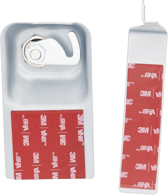 Child Proof Fridge Lock with Key | 100% Metal Refrigerator Lock for Toddlers & Kids | 400 lbf 3M Adhesive No-Drill | Baby Safety Freezer Cabinet Lock (2 Pack, Gray)