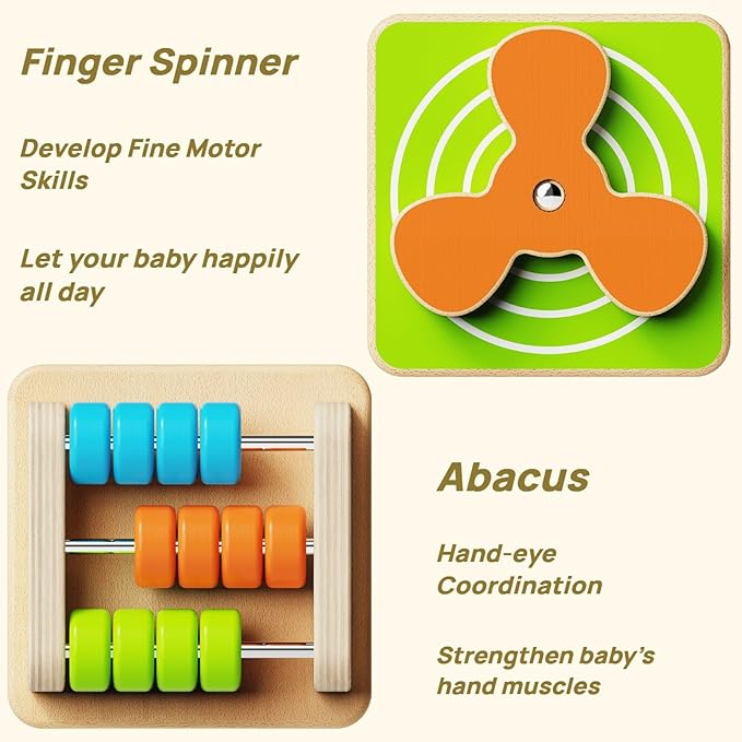 Busy Board for 1 Year Old, Montessori Toys for Toddler 1-3, Boys Girls Birthday Gifts
