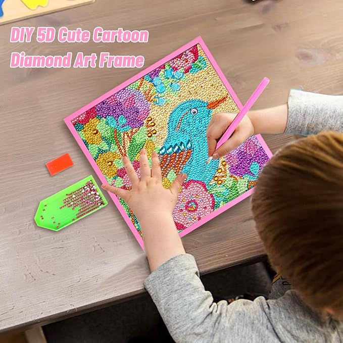 ZUYUSUT Diamond Art Painting Kits Gems Art Girls with Wooden Frame Crafts Supplies Mosaic Paint Gem by Number Kits Home Office Wall Decoration