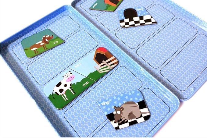 The Purple Cow - Magnetic Travel to Go Animal Homes - Matching Game, Multicolor