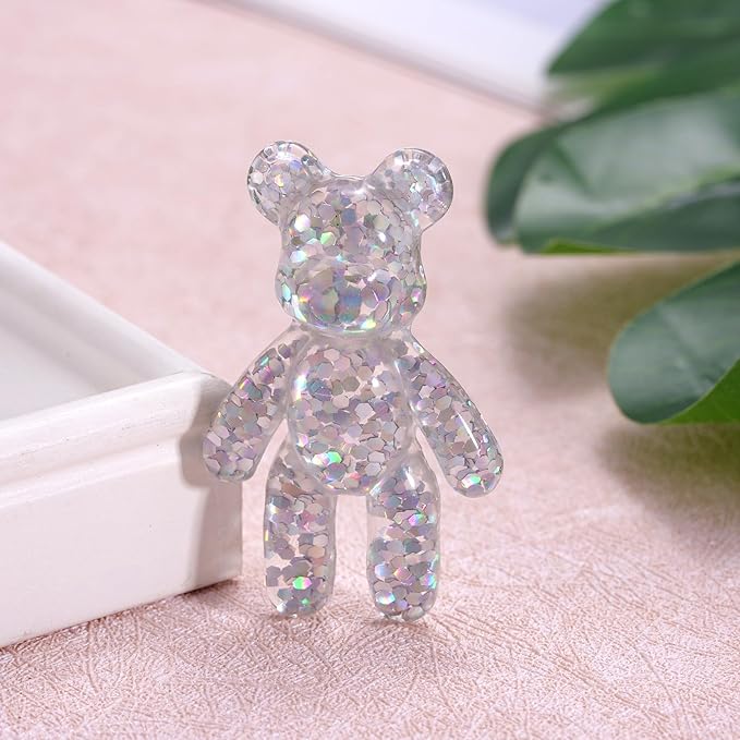 Aesnefe Pocket Bear Hug Anxiety Relief, Mental Health Positivity, Autism Fidget, Stress Relief for Her, Comforting Back to School Gift - White
