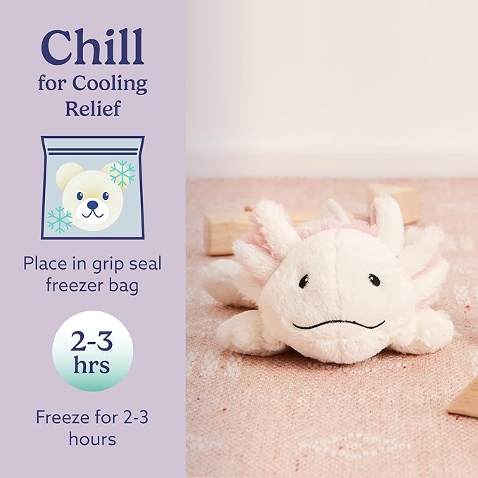 warmies Microwavable & Weighted Stuffed Animals, Axolotl - Heated Stuffed Animal Plushie for Warmth & Comfort - Cute Soft Plush Toys for Adults & Children (Boys, Girls, Babies & Toddlers)