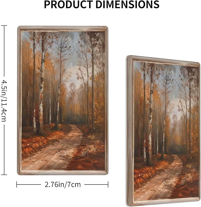 Decorative Art Light Switch Covers Maple Path 1 Gang No Device Blank Switchplate Electrical Faceplate for Home Decor