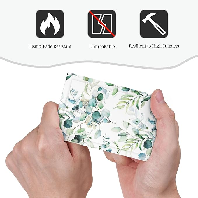 Green Olive Sage Eucalyptus Leaves 1-Gang No Device Blank Wall Plate Unused Electrical Device Receptacle Outlet Covers Decorative Light Switch Cover Switchplate