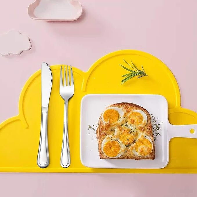 LIANYU 9-Piece Kids Silverware Set, Stainless Steel Toddler Utensils Flatware Set, Child Cutlery Tableware for 3, Include Knife Fork Spoon, Mirror Finished, Dishwasher Safe