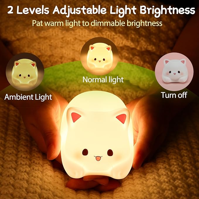 ZKLiLi Night Light for Kids Lamp, 16 Colors Lamp Cute, Dimmable Baby Night Lights for Nursery,Silicone Rechargeable Nightlight for Kids Room, Kawaii Room Decor (Dayan)