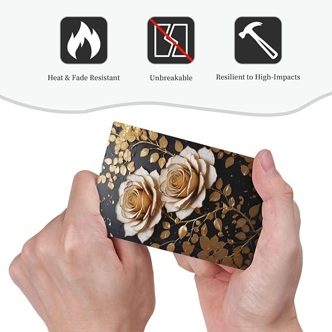 Decorative Light Switch Plate Covers Big Golden White Roses Glod Leaves Black Background 1 Gang No Device Switch Cover Plate Single Blank Wall Plate Switchplate Electrical Faceplate