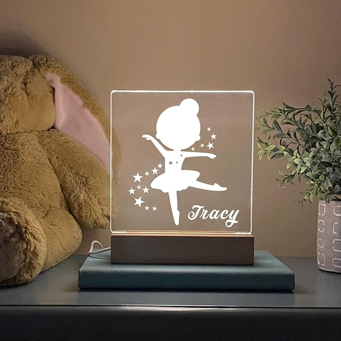 Dancer Night Light, Night Light, Custom Name Night Light, Kids Bedroom, Nursery Night Light, Personalized Night Light, Childs Playroom, Gift for Kids