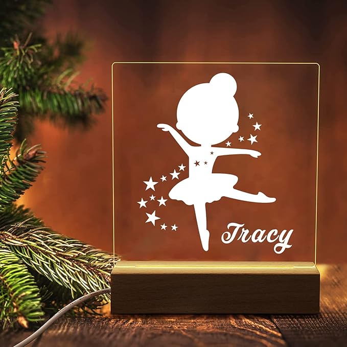 Dancer Night Light, Night Light, Custom Name Night Light, Kids Bedroom, Nursery Night Light, Personalized Night Light, Childs Playroom, Gift for Kids