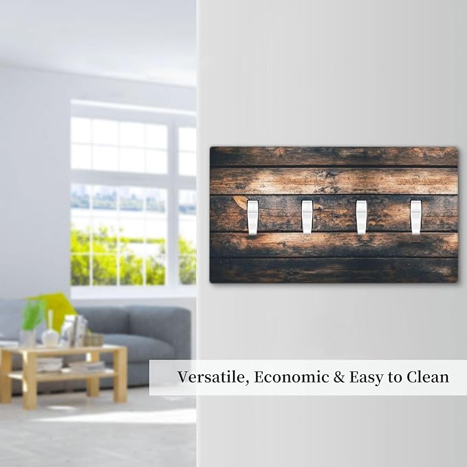 Light Switch Covers Brown Vintage Wooden Board Rustic Wood Quad Toggle Electrical Faceplate 4 Gang Wall Plate Decorative Switch Plates For Farmhouse Cabin Decor