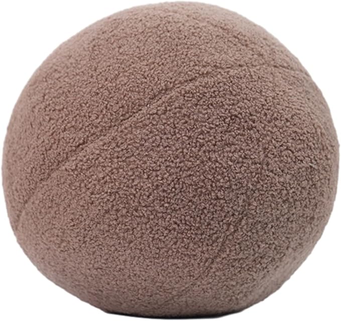 12 Inch Round Hugging Pillow Plush Toy Soft Plushies Throw Pillow Kids' First Plush Toys for Home Decor Or Gift for Kids and Lovers (Coffee)
