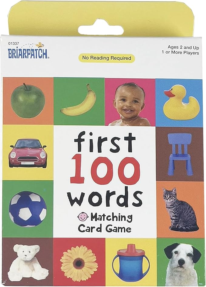 Briarpatch, First 100 Words Matching Card Game, Based On Board Books by Roger Priddy, Preschool Learning for Kids