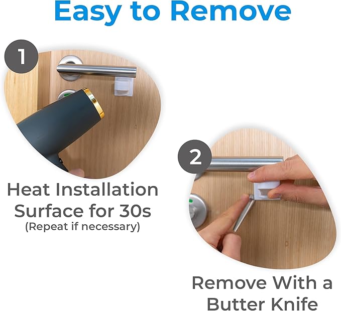 6-Pack Door Lever Lock for Child Safety - Baby Proofing - Child Proof Handle Locks