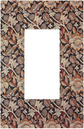 Decorative Outlet Covers Vintage William Morris Floral Plants 1 Gang Single Rocker Light Switch Cover Plate Wall Plates GFCI Faceplate for Bedroom living Room Decor
