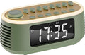 White Noise Machine Bluetooth Speaker, Digital Alarm Clock Sleep Timer with LED Display RGB Night Light, Soothing Natural Sleeping Sound Machine for Baby, Kids, Adults, Bedrooms (Green)