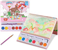 Cavnewt Watercolor Coloring Books for Kids Ages 4-8, Mess Free Watercolor Painting Book, Paint with Water Books for Toddlers, Travel Activities Arts Party Favors Birthday Gifts for Kids Girls & Boys