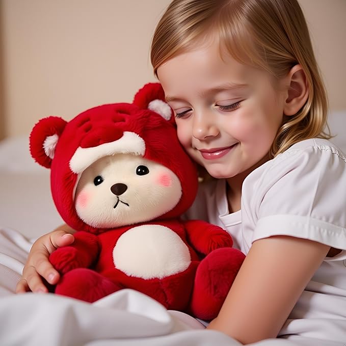 Ryttir Large Teddy Bear Plush - 15.7" Extra Soft Bear Stuffed Animal Hugging Pillow with Rotund Belly,Safety Nursery Decor & Sensory Comfort,Cuddle Companion for Kids(Christmas Gender Neutral Gift)
