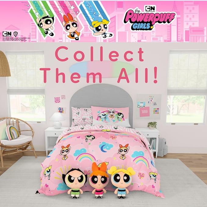 The Powerpuff Girls Blossom Bedding Super Soft Cozy Decorative Cuddle Pillow, (Officially Licensed Product) By Franco Collectibles