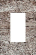 Outlet Covers Rustic Dark Grey Wood Plank Vintage Texture 1 Gang Single Rocker Light Switch Cover Plate Decorative GFCI Wallplates Socket Cover Electrical Switch Plate Covers for Farmhouse Home