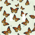 Monarch Butterfly Double Toggle Switch Cover - 2-Gang Standard US Size Butterfly Migration Light Switch Covers, Vibrant Orange Whimsical Garden for Girls Room