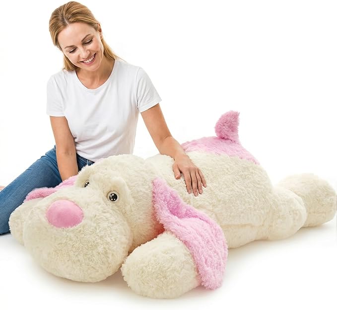 MaoGoLan 52 inches Giant Stuffed Puppy Dog Animal,Ultra Soft Large Dog Plush Soft Plush Dog Pillow Toy for Girls,Kids,Puppy Lover