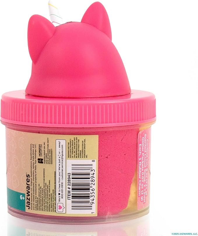 Original Squishmallows Sienna the Caticorn Premium Cloud Slime, Sugar Cookie-Scented, 8 oz., Storage Container with Figurine Topper, Rubber Charm, Goodie Bags Stuffers, Kids Party Favors, Sensory Toys