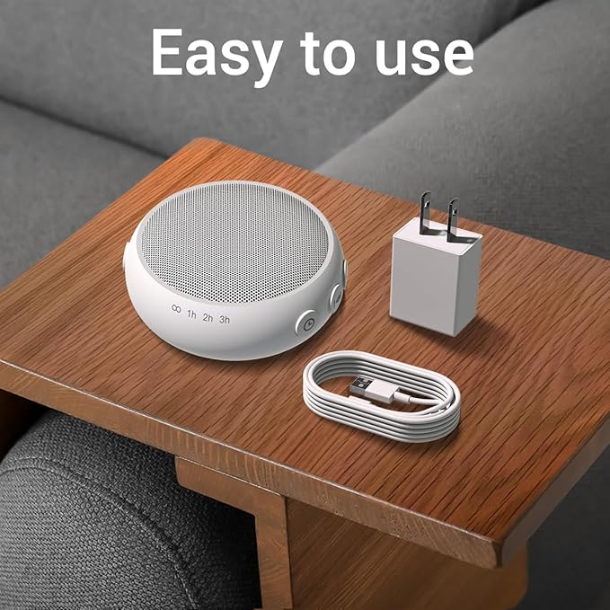 Small Sound Machine Mini White Noise Machine for Baby Kids Adult with 32 Soothing Sounds 32 Volume Levels Sleep Brown Noise Machine for Travel Office Privacy with 4 Timer & Memory