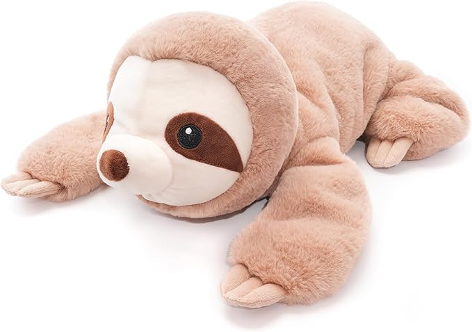 WEIGEDU Large Weighted Sloth Stuffed Animal Plush Toy with Embroidered Eyes and Removable Weight Pack - 28 Inches, 5 lb for Kids and Adults