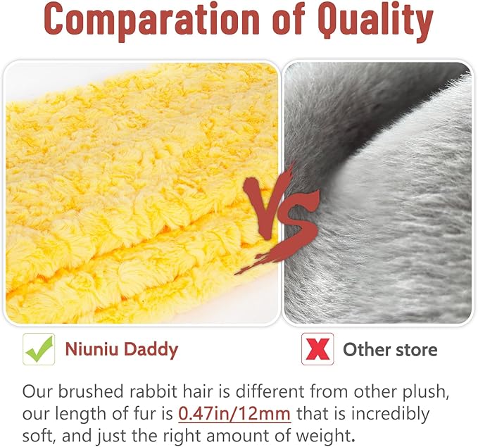 Niuniu Daddy 20" | 3.3 Pound Weighted Duck Stuffed Animals for Adults Kids, Giant Weighted Yellow Duck Plush Toy with Soft Fur, Big Fluffy Body Pillow for Large Cute Present Christmas Birthday