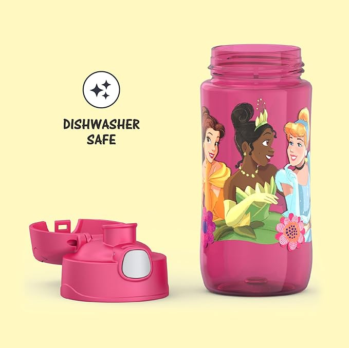 THERMOS FUNTAINER 16 Ounce Plastic Hydration Bottle with Spout, PRINCESS (Pack of 6)