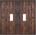 Rustic Barn Doors Vintage Brown Wood Plank Print Decorative Switch Plates 2 Gang Double Toggle Outlet Light Switch Cover Wall Plate Electrical Faceplate for Farmhouse Home Decor